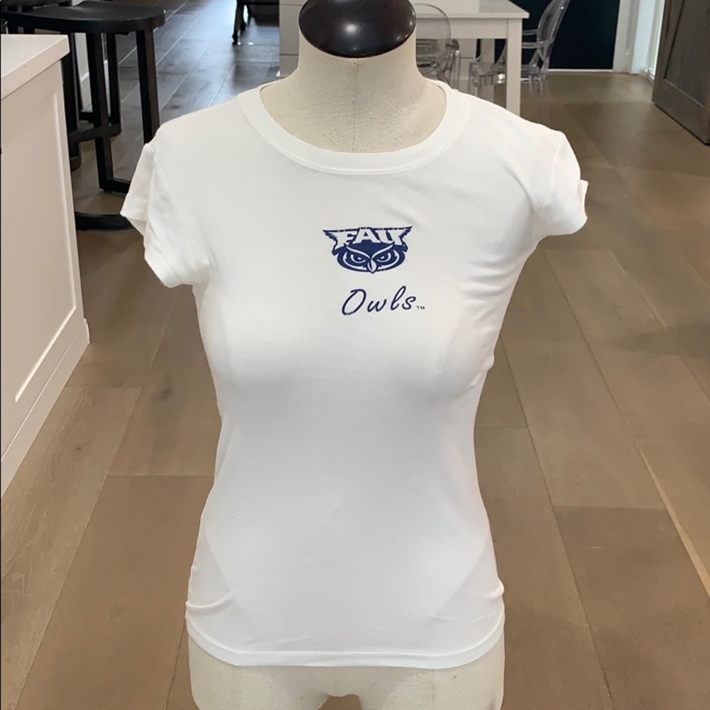 FAU White T Shirt & Earrings 🦉